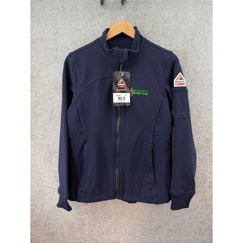 Bulwark FR Navy Blue Flame Resistant Full Zip Jacket SEZ3NV9 NH Electric Co-op L